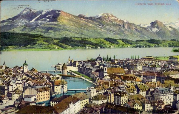 Luzern von Gütsch aus Vorderseite