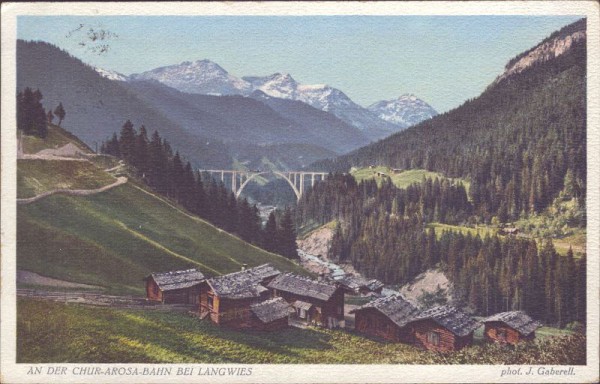 An der Chur-Arosa-Bahn bei Langwies. 1926
