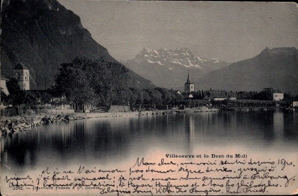 Villeneuve et la Dent du Midi. 1906
