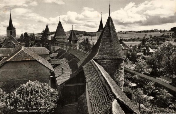 Murten/Morat. Les Remparts, Schutzwehr Vorderseite