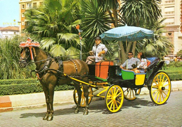 Malaga Típico coche de caballos.