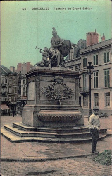Bruxelles - Fontaine du Grand Sablon Vorderseite