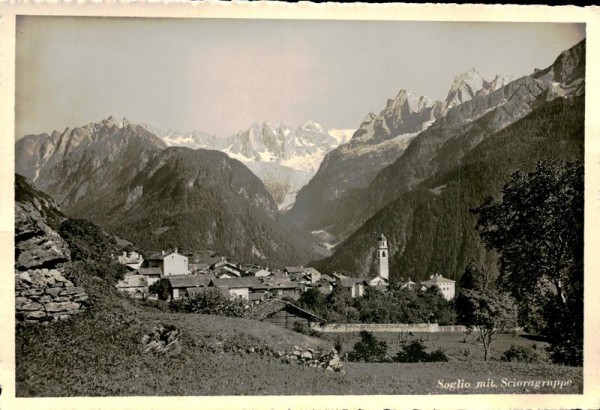 Soglio mit Scioragruppe Vorderseite