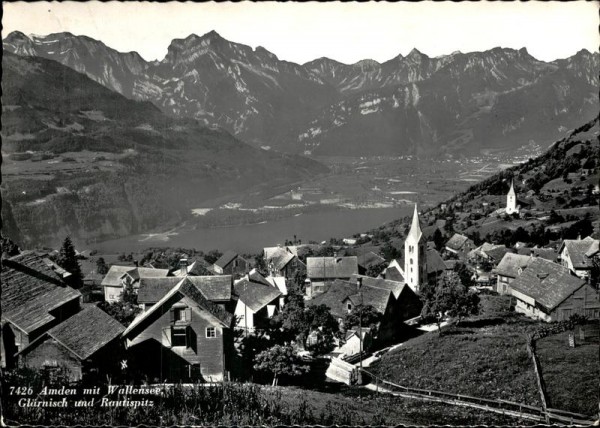 Amden mit Wallensee. Vorderseite