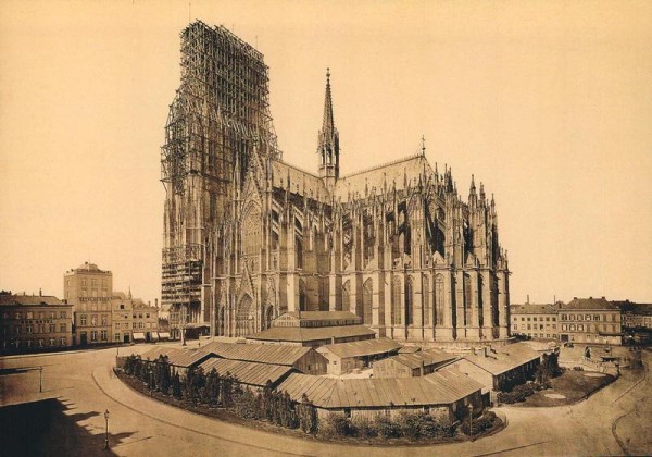 Kölner Dom. Ansicht von Südosten Vorderseite