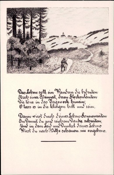 Das Leben soll ein Wandern dir bedeuten... Vorderseite