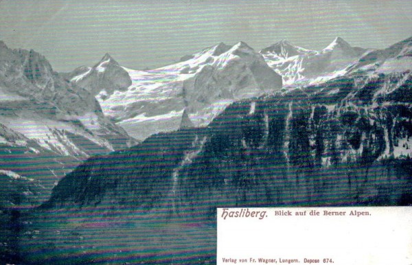 Hasliberg, Blick auf die Berner Alpen Vorderseite