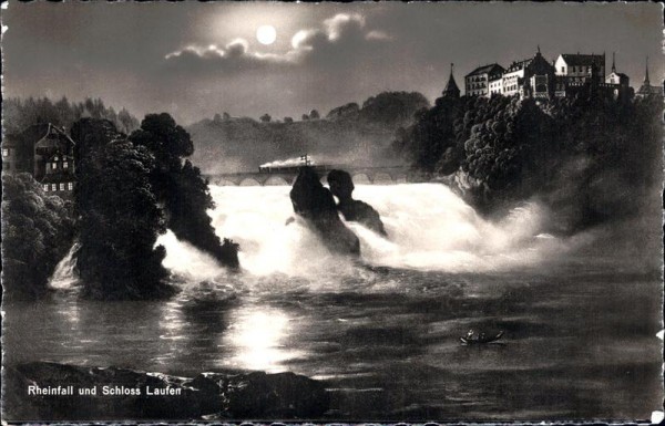 Rheinfall und Schloss Laufen Vorderseite