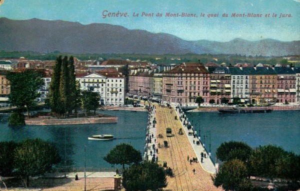 Le Pont du Mont-Blanc, Genève Vorderseite