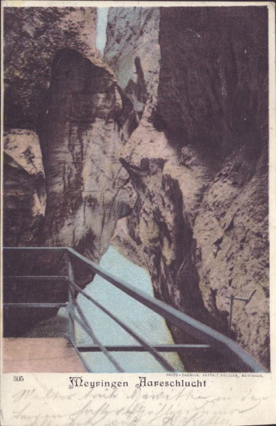 Meiringen, Aareschlucht. 1903