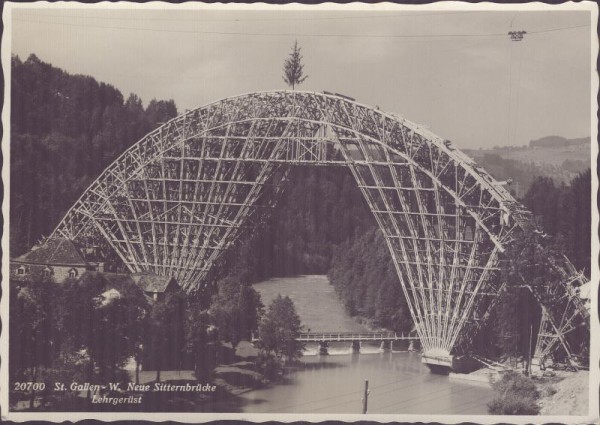 St. Gallen - W. Neue Sitternbrücke - Lehrgerüst