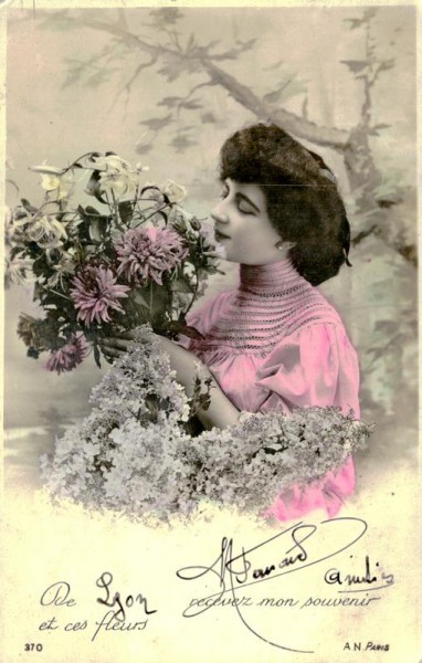 recevez mon souvenir et ces fleurs Vorderseite