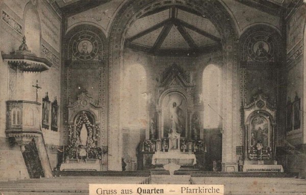 Gruss aus Quarten - Pfarrkirche Vorderseite