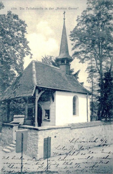 Die Tellskapelle in der Hohlen Gasse Vorderseite