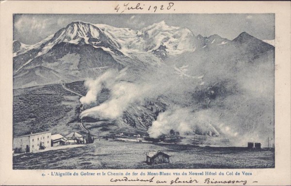 L'Aiguille du Coûter et le Chemin de fer du Mont-Blanc Vorderseite