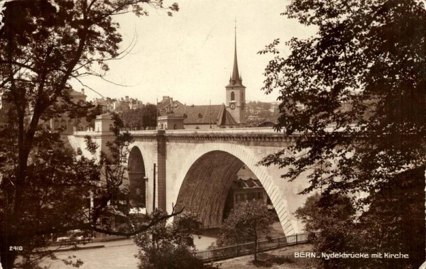 Bern, Nydekbrücke mit Kirche Vorderseite