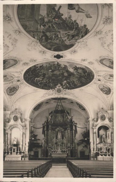 Kirchberg, SG. Inneres der Kirche. 1943 Vorderseite