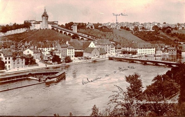 Schaffhausen mit Munot Vorderseite