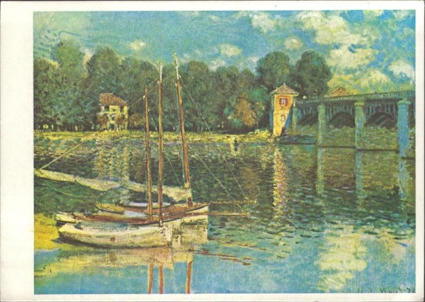 Monet, Eiswenbahnbrücke, le viaduc d'Argenteuil Vorderseite