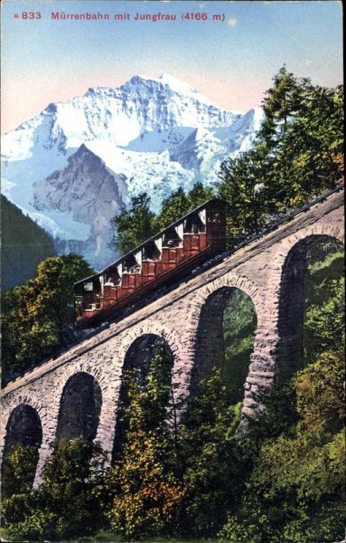 Mürrenbahn mit Jungfrau Vorderseite