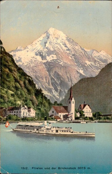 Flüelen und der Bristenstock Vorderseite