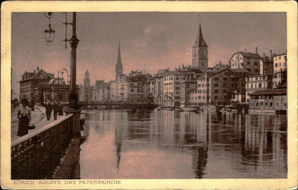 Zürich - Schipfe und Peterskirche  Vorderseite