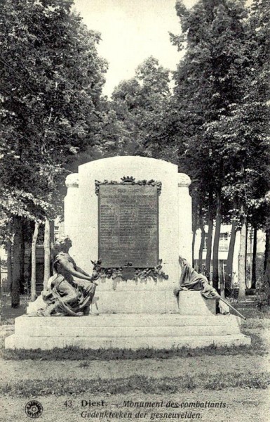 Diest, Monument des combattants Vorderseite