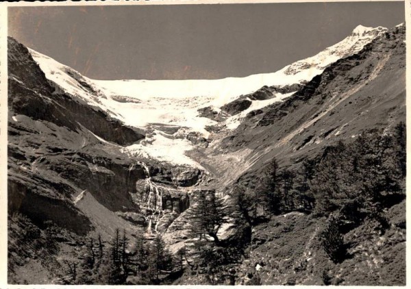 Alp Grüm. Blick auf Palügletscher und Piz Palü Vorderseite