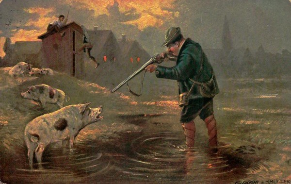 Schweine Jagd, G.Graf & M.Müller Vorderseite