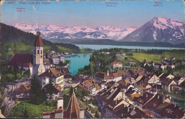 Thun und die Alpen Vorderseite