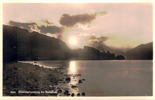 Abendstimmung am Wallensee Vorderseite
