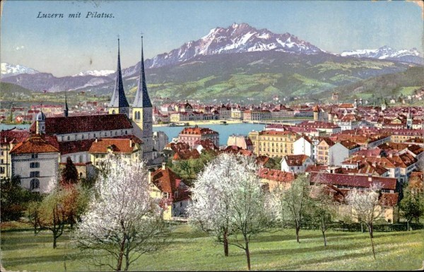 Luzern mit Pilatus Vorderseite