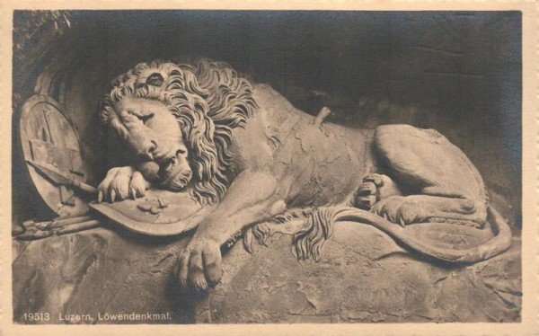 Luzern - Löwendenkmal. 1912 Vorderseite