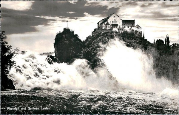Rheinfall und Schloss laufen. Vorderseite