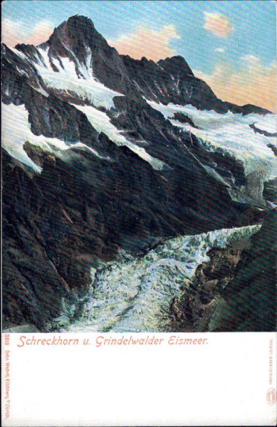 Schreckhorn und Grindelwalder Eismeer Vorderseite