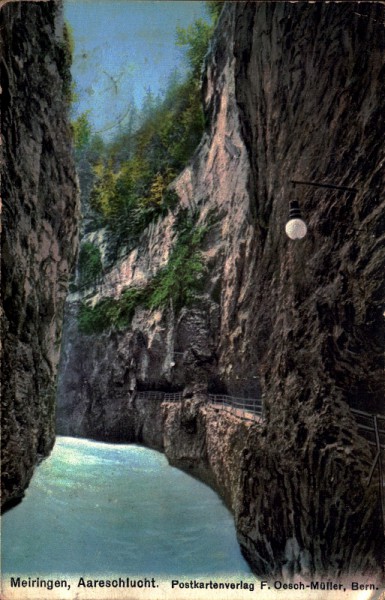 Meiringen, Aareschlucht. 1906