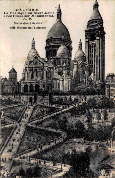La Basilique du Sacré-Coeur avec l'Escalier Monumental, Paris