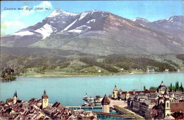 Luzern mit Rigi (1800 m) Vorderseite