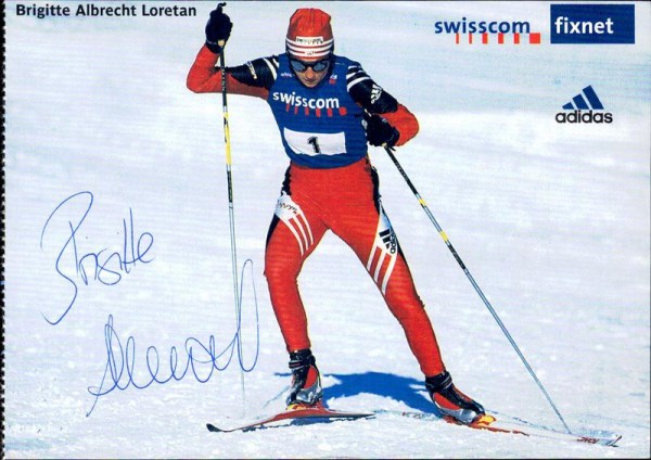 Brigitte Albrecht Loretan, Autogrammkarte Vorderseite