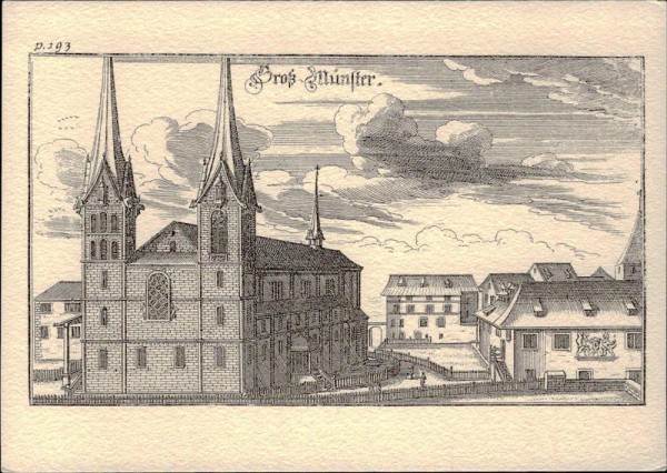 Zürich, Grossmünster Vorderseite
