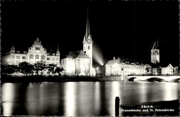 Fraumünster und St. Peterskirche (Zürich) Vorderseite