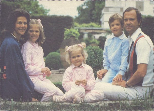 König Carl Gustaf, Königin Silvia und Kinder Vorderseite