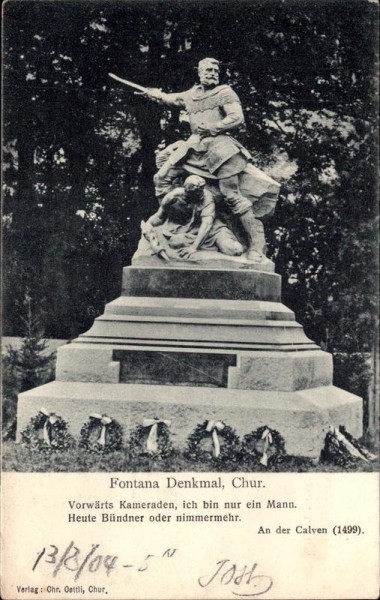 Fontana Denkmal, Chur Vorderseite