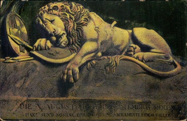 Luzern - Löwendenkmal Vorderseite