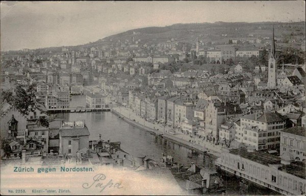 Zürich gegen Nordosten Vorderseite