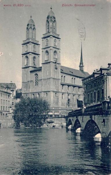 Zürich - Grossmünster Vorderseite