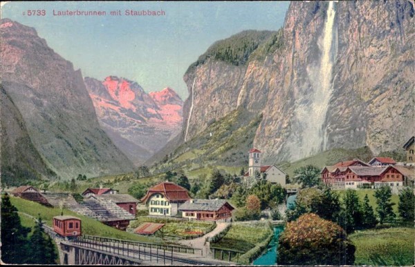 Lauterbrunnen mit Staubbach Vorderseite