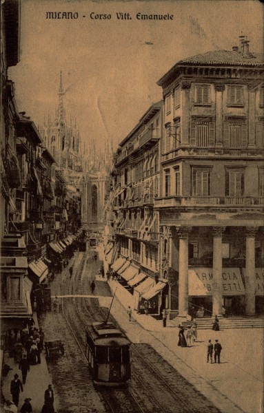 Milano - Corso Vitt. Emanuele - Tramway