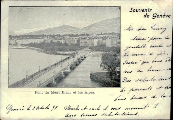 Souvenir de Genève Vorderseite