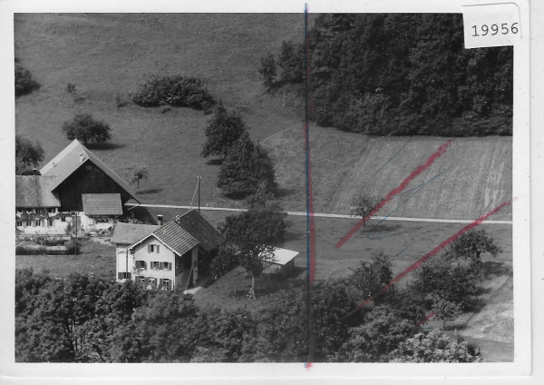 Flugaufnahme Zell ZH Bauernhof - Foto: 90x125mm